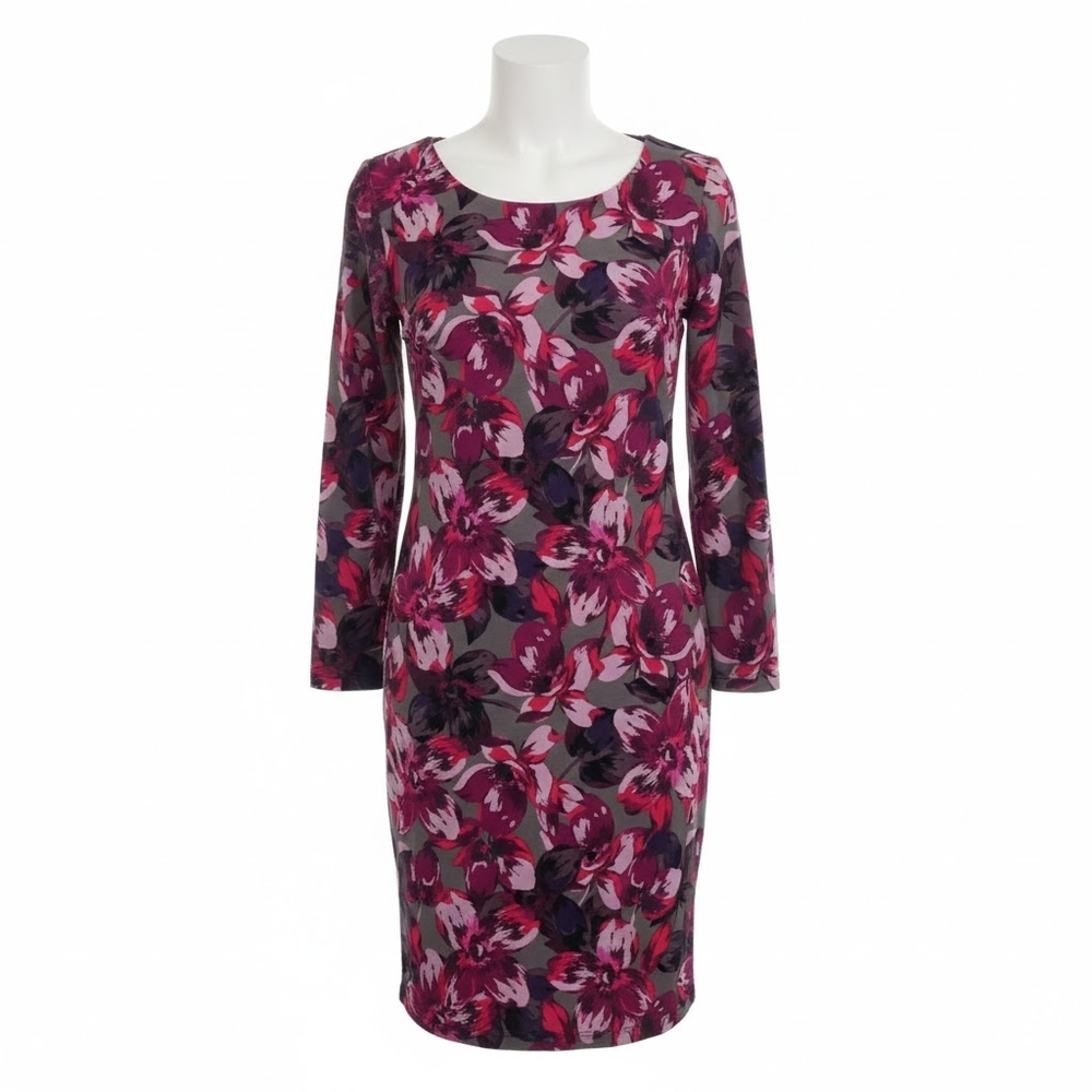 Tommy Hilfiger Pink and Purple Floral Long Sleeve Dress